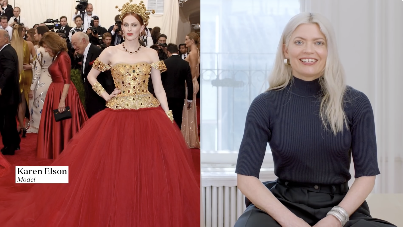 Photo of Kaen Elson at a fashion event and a photo of Kate Young