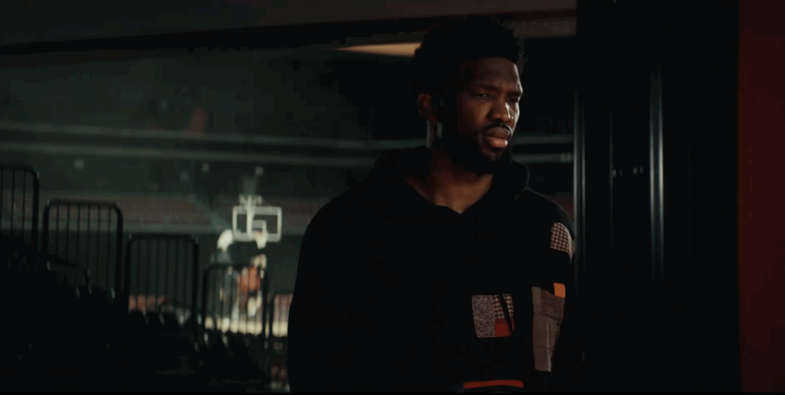 Screenshot from the "Debate the Goatness" ad campaign featuring Joel Embiid