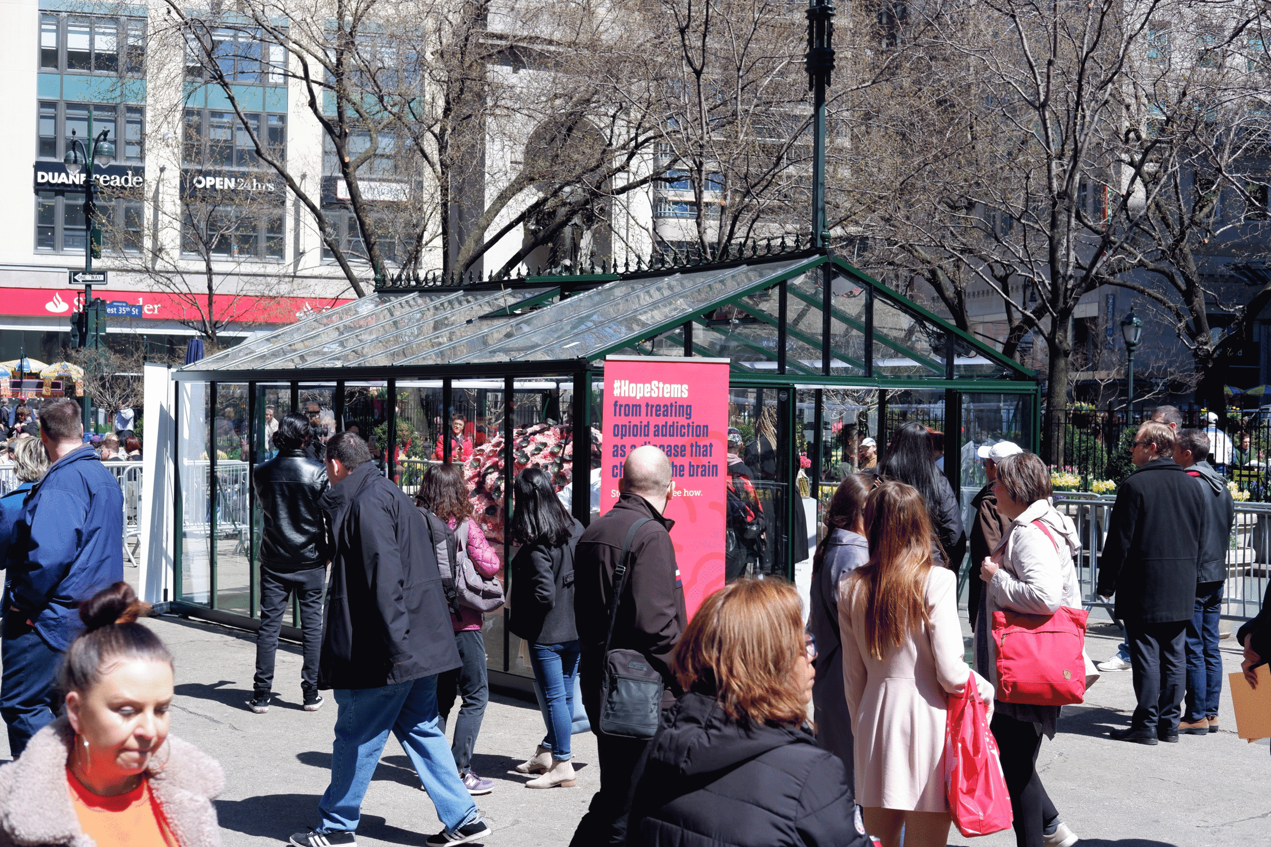 Photo of outdoor greenhouse installation for #HopeStems